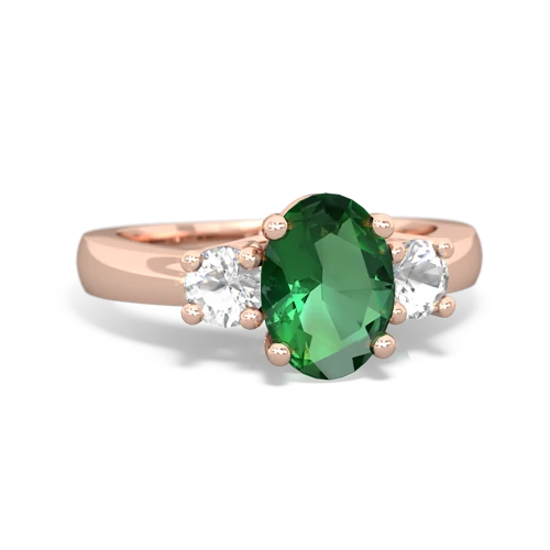 lab emerald-white topaz timeless ring