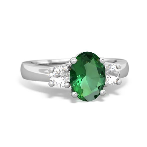 lab emerald-white topaz timeless ring