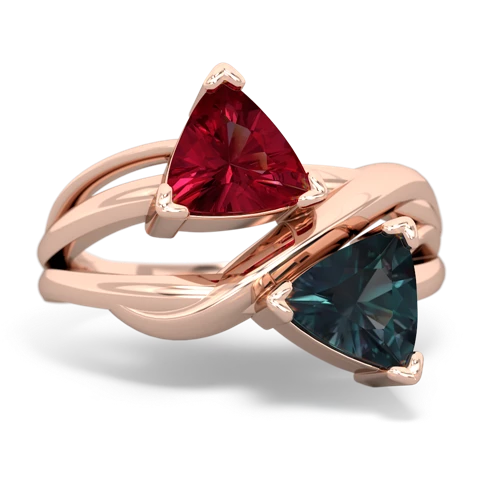 lab ruby-alexandrite filligree ring