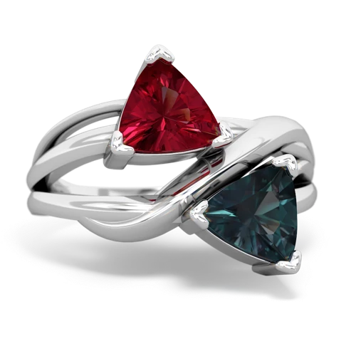 lab ruby-alexandrite filligree ring