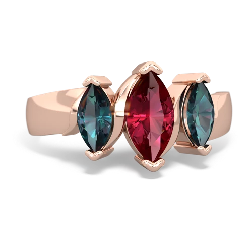 lab ruby-alexandrite keepsake ring