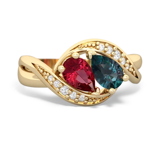Lab Ruby Lab Created Ruby with Lab Created Alexandrite Summer Winds ring Ring