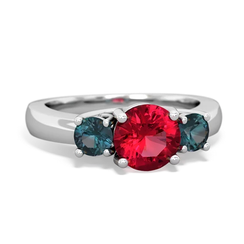 lab ruby-alexandrite timeless ring