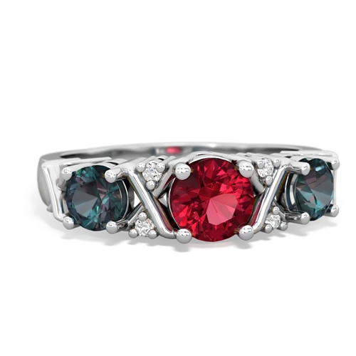 lab ruby-alexandrite timeless ring