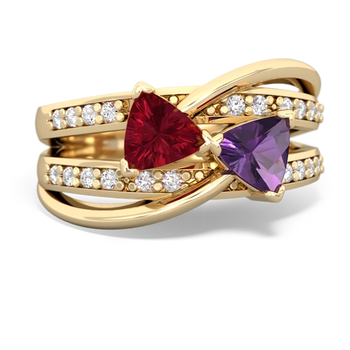 lab ruby-amethyst couture ring