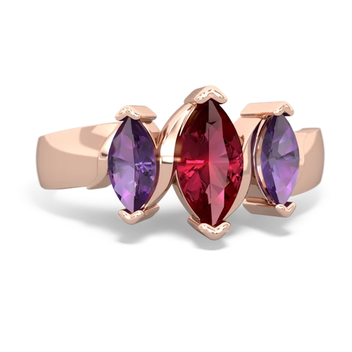 lab ruby-amethyst keepsake ring