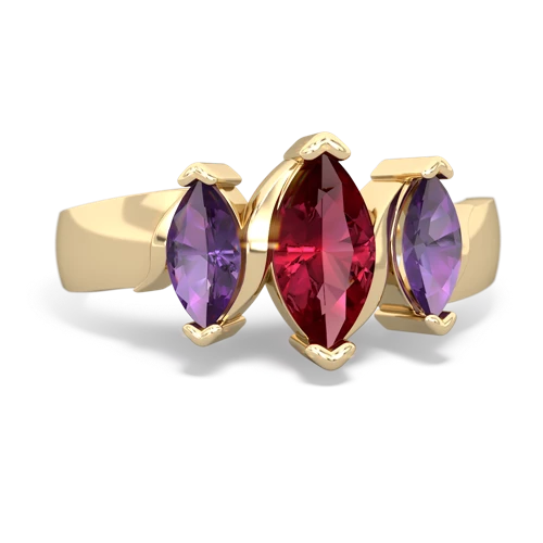 lab ruby-amethyst keepsake ring