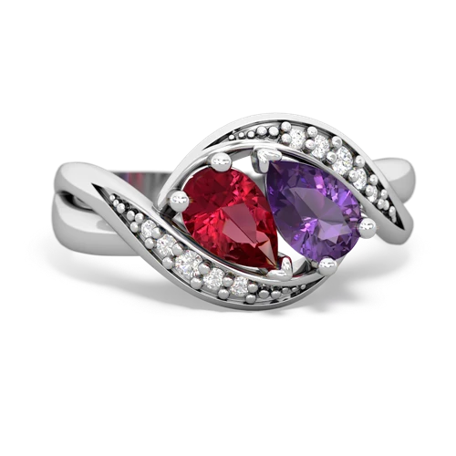 lab ruby-amethyst keepsake curls ring