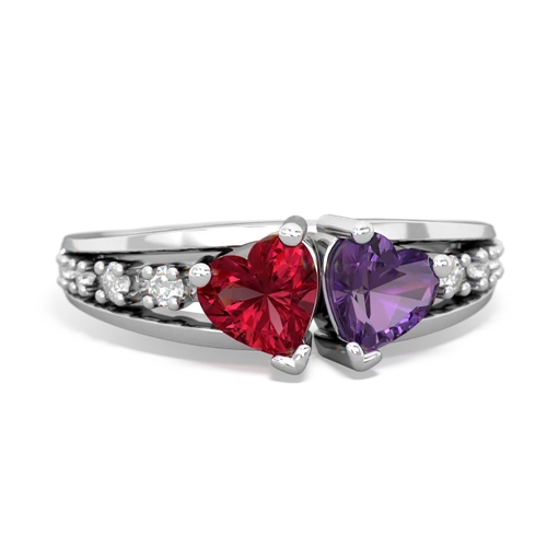 lab ruby-amethyst modern ring