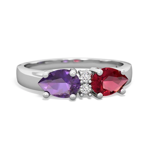 lab ruby-amethyst timeless ring