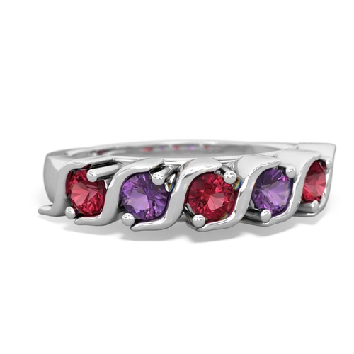 lab ruby-amethyst timeless ring