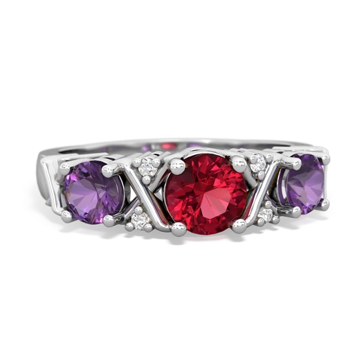 lab ruby-amethyst timeless ring