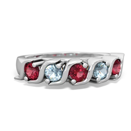 Anniversary Band Lab Created Ruby ring