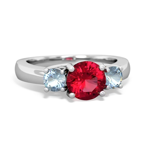 lab ruby-aquamarine timeless ring