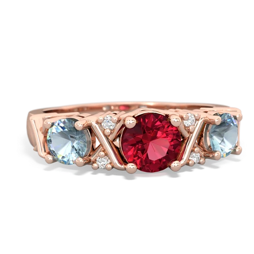 lab ruby-aquamarine timeless ring