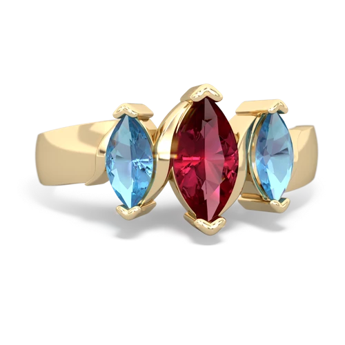 lab ruby-blue topaz keepsake ring