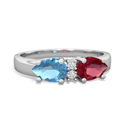 lab ruby-blue topaz timeless ring