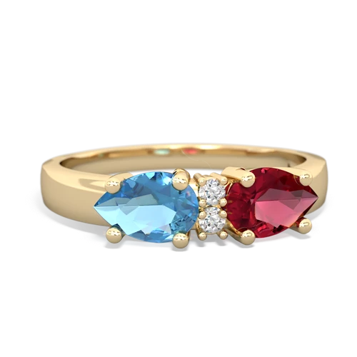 lab ruby-blue topaz timeless ring