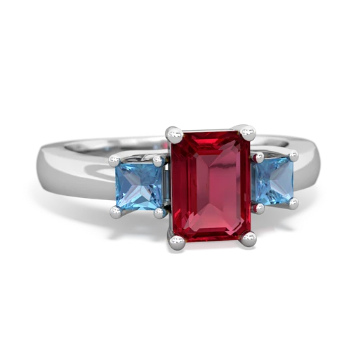 lab ruby-blue topaz timeless ring