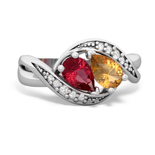 lab ruby-citrine keepsake curls ring