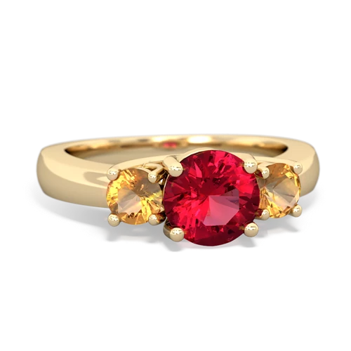 lab ruby-citrine timeless ring