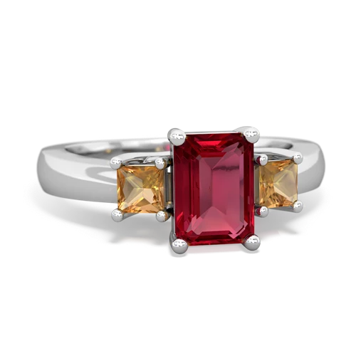 lab ruby-citrine timeless ring