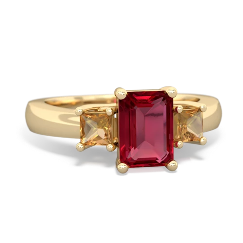 lab ruby-citrine timeless ring