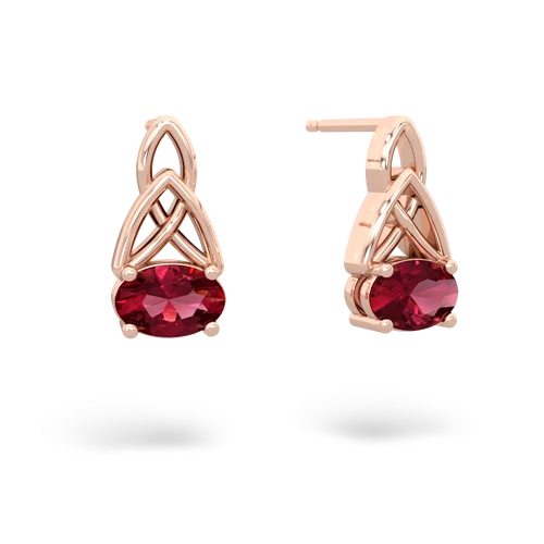 lab ruby filligree earrings