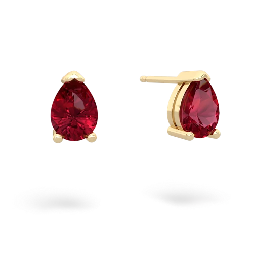 lab ruby stud earrings