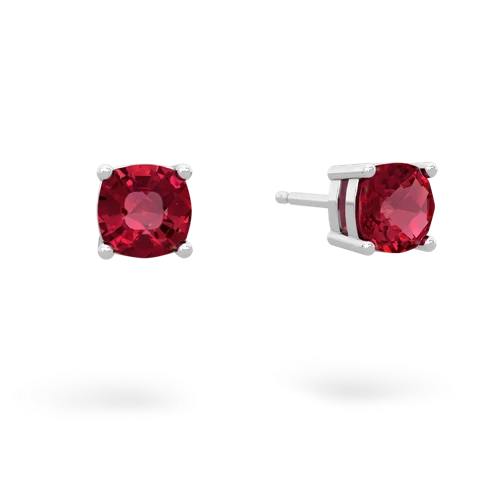 lab ruby stud earrings