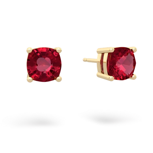 lab ruby stud earrings