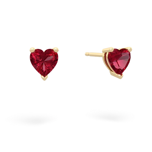 lab ruby stud earrings