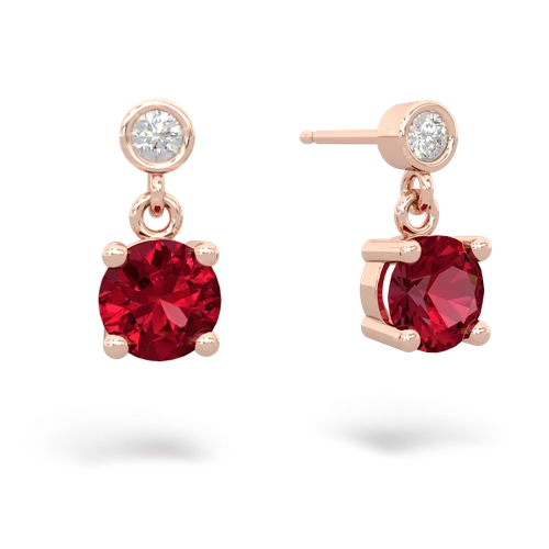 lab ruby stud earrings