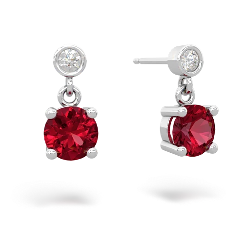 lab ruby stud earrings