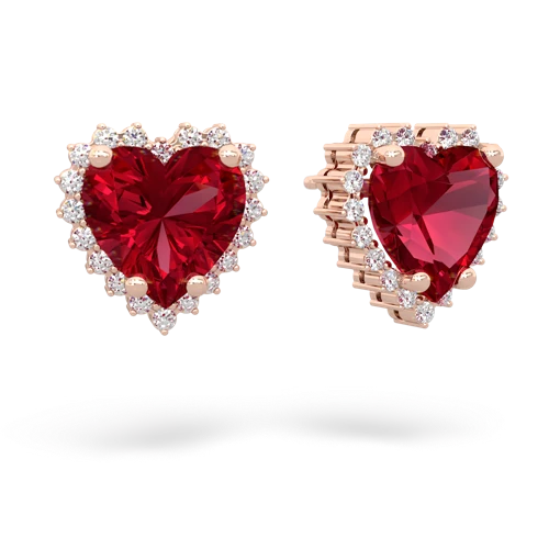 lab ruby timeless earrings