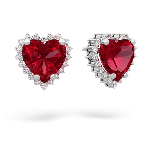 lab ruby timeless earrings