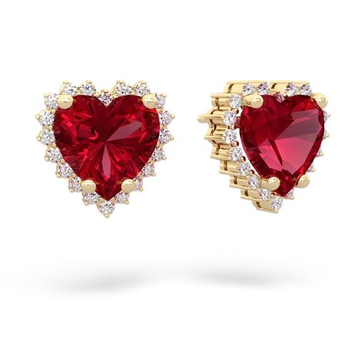 lab ruby timeless earrings