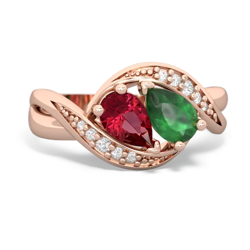 lab ruby-emerald keepsake curls ring