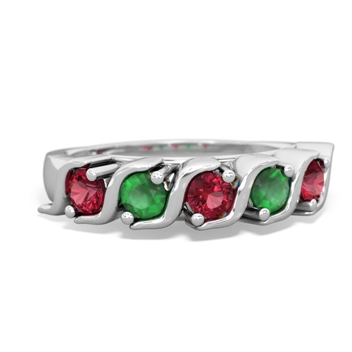 lab ruby-emerald timeless ring