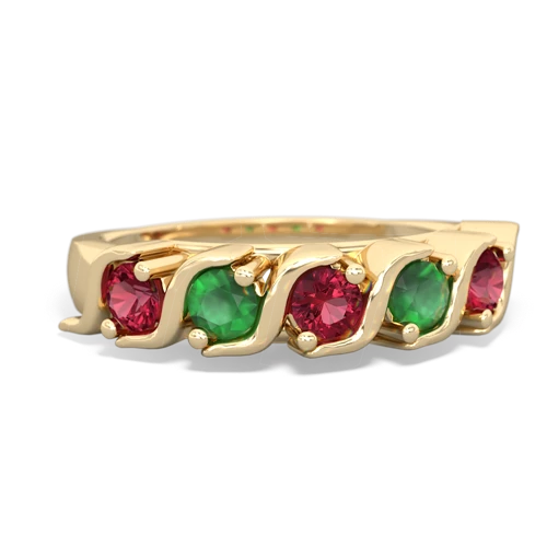 lab ruby-emerald timeless ring