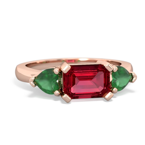 lab ruby-emerald timeless ring