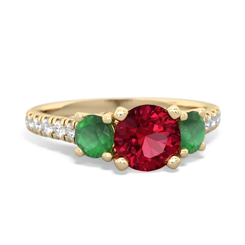 lab ruby-emerald trellis pave ring