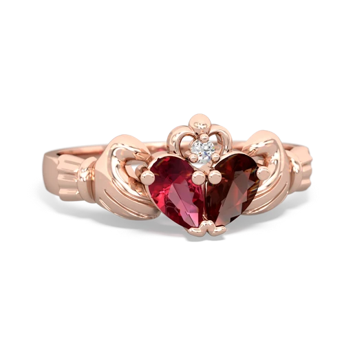 lab ruby-garnet claddagh ring