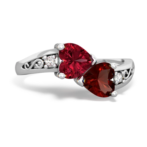 lab ruby-garnet filligree ring