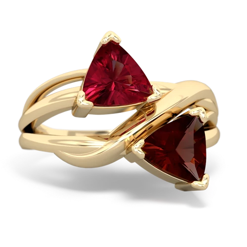 lab ruby-garnet filligree ring