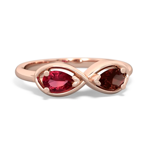 lab ruby-garnet infinity ring