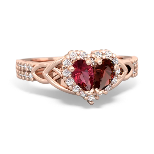 lab ruby-garnet keepsake engagement ring