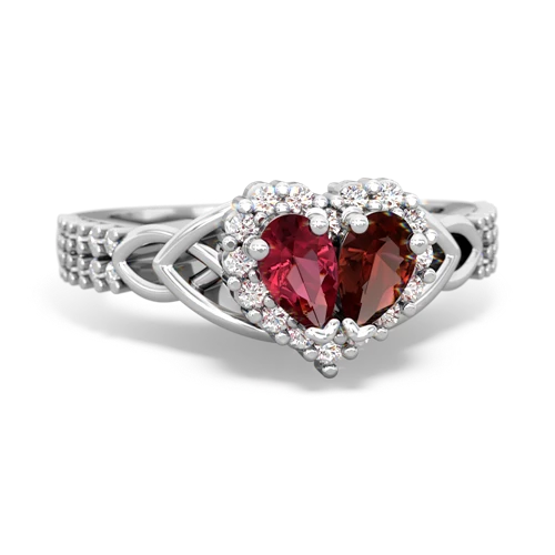 lab ruby-garnet keepsake engagement ring