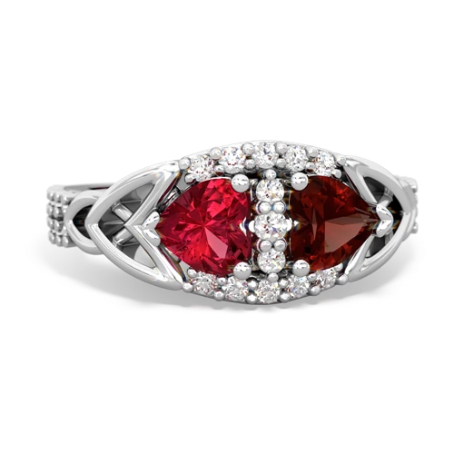 lab ruby-garnet keepsake engagement ring