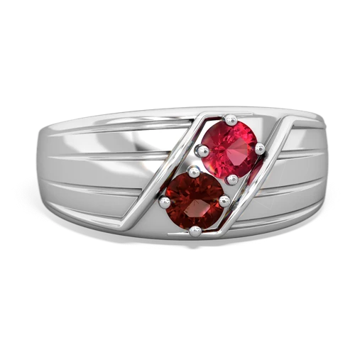 lab ruby-garnet mens ring